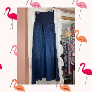 Maternity denim skirt